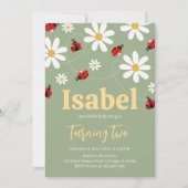 Little Ladybug Birthday Einladung (Vorderseite)