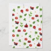 Little Ladybug Birthday Einladung (Rückseite)