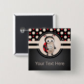 Little Ladybug Birthday Party Favor Button (Vorne & Hinten)