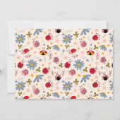 Little Ladybug Birthday Party Foto Einladung (Rückseite)