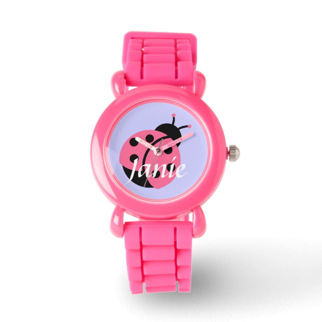 "Little Ladybug" Custom Girl's Watch Armbanduhr (Vorderseite)
