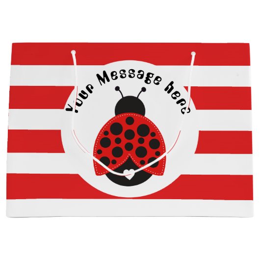 Little Ladybug E-Mail Party-Tasche Große Geschenktüte (Vorderseite)