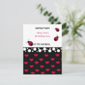 Little Ladybug Einladung zum Geburtstag (Stehend Vorderseite)