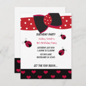 Little Ladybug Einladung zum Geburtstag (Vorne/Hinten)