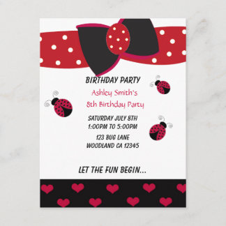 Little Ladybug Einladung zum Geburtstag