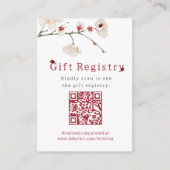 Little Ladybug Elegant Geschenksregisterdusche Begleitkarte (Vorderseite)