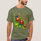 Little Ladybug farbiges Insektendesign T-Shirt (Vorderseite)