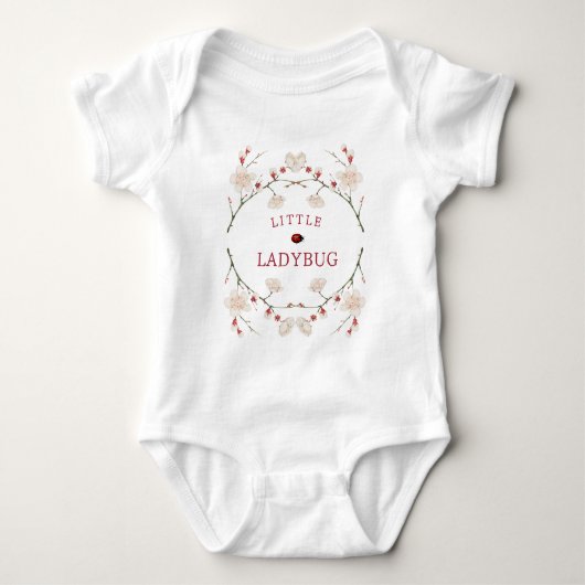 Little Ladybug Floral Baby Strampler (Vorderseite)