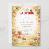 Little Ladybug Garden Baby Shower Einladung (Vorderseite)