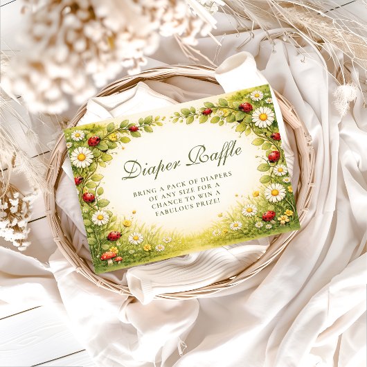 Little Ladybug Garden Diapper Raffle Begleitkarte