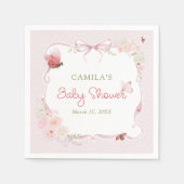 Little Ladybug Garden Girl Baby Shower Serviette (Vorderseite)