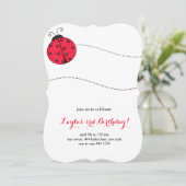 Little Ladybug Geburtstagsfeier Einladung (Stehend Vorderseite)