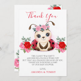 Little Ladybug Girl Babydusche Danke