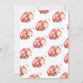 Little Ladybug Girl Babydusche Einladung (Rückseite)