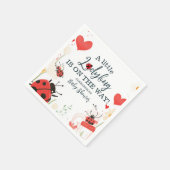 Little Ladybug Girl Babydusche Serviette (Ecke)