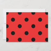 Little Ladybug Girl Birthday Party Foto Dankeskarte (Rückseite)