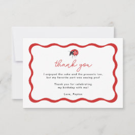 Little Ladybug Girl Geburtstagsparty Danke