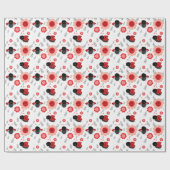 Little Ladybug Happy Birthday Individuelle Name Geschenkpapier (Flach)