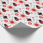Little Ladybug Happy Birthday Individuelle Name Geschenkpapier (Ecke)
