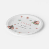 Little Ladybug Insect Girl Babydusche Pappteller (Schrägansicht)