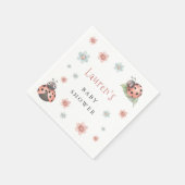 Little Ladybug Insect Girl Babydusche Serviette (Ecke)