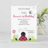 Little Ladybug Invite - Aktualisierter Link in Bes Einladung (Stehend Vorderseite)