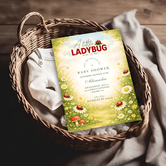 Little Ladybug Meadow Celebration Baby Shower Einladung