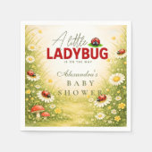 Little Ladybug Meadow Celebration Baby Shower Serviette (Vorderseite)