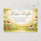 Little Ladybug Meadow Celebration Diapper Raffle Begleitkarte (Vorderseite)
