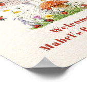 Little Ladybug Mushroom Baby Dusche Empfang Poster (Ecke)