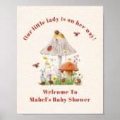 Little Ladybug Mushroom Baby Dusche Empfang Poster (Vorne)