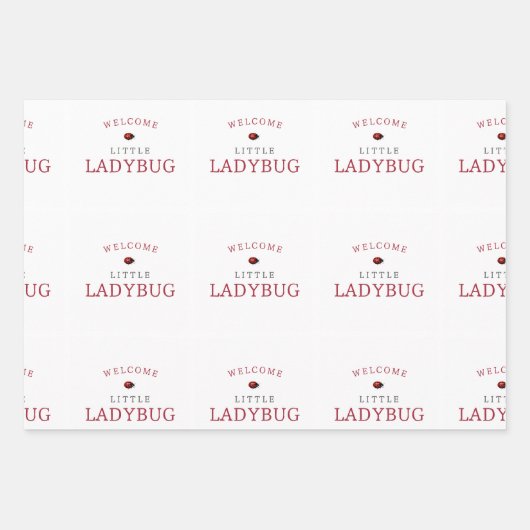 Little Ladybug Pattern Boho Geschenkpapier Set (Vorderseite 2)