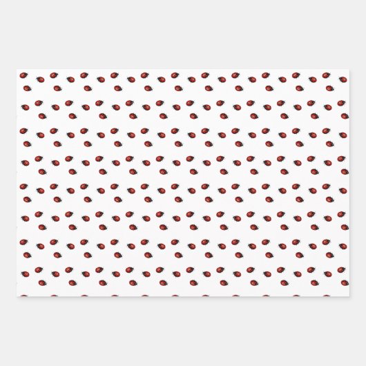 Little Ladybug Pattern Boho Geschenkpapier Set (Vorderseite 3)