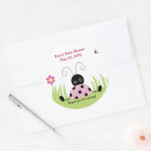 Little Ladybug (pink) Baby Shower Fevor Sticker (Umschlag)