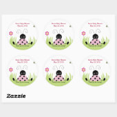 Little Ladybug (pink) Baby Shower Fevor Sticker (Blatt)
