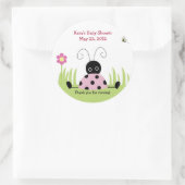 Little Ladybug (pink) Baby Shower Fevor Sticker (Tasche)