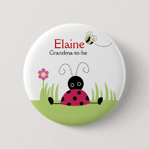 Little Ladybug Red NAME TAG Personalisierte Taste Button