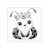 Little Ladybug Red Pink Floral Girl Baby Dusche Gummistempel (Prägung)