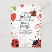 Little Ladybug Spring Baby Duwer Diapper Raffle Begleitkarte (Vorderseite)