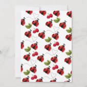 Little Ladybug zweites Geburtstagsparty-Foto Einladung (Rückseite)