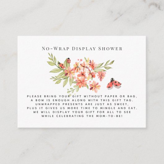 Little Ladybugs | Keine Wrap Display Duscheinlage Begleitkarte (Vorderseite)