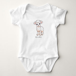 Little Lamb Baby Bodysuit Strampler