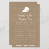 Little Lamb Baby Shower Game PRINTED (Vorne/Hinten)