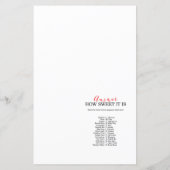 Little Lamb Baby Shower Game PRINTED (Rückseite)