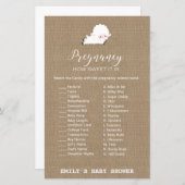 Little Lamb Baby Shower Game PRINTED (Vorne/Hinten)