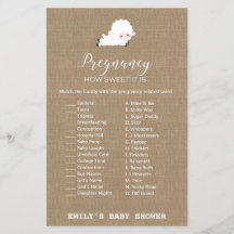 Little Lamb Baby Shower Game PRINTED