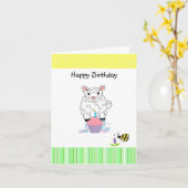 Little Lamb Birthday Karte (Gelbe Blume)
