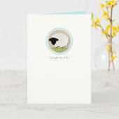 Little Lamb "Congr-a-ts"-Grußkarte Karte (Gelbe Blume)