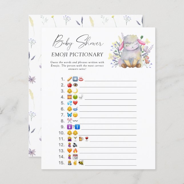 Little Lamb \ Emoji-Picktionary (Vorne/Hinten)