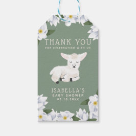 Little Lamb Floral Baby Dusche Vielen Dank für Ihr Geschenkanhänger
